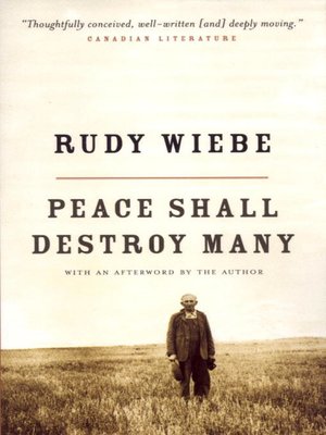 cover image of Peace Shall Destroy Many